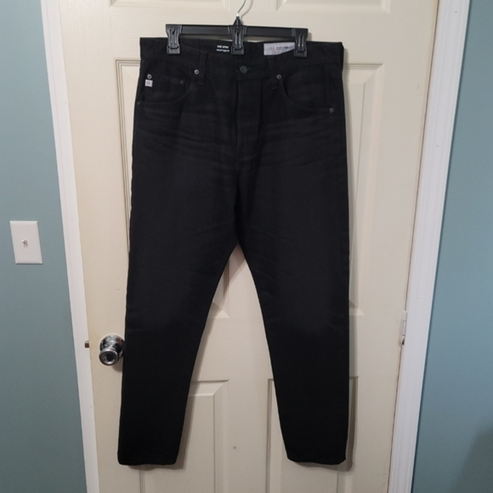 AG-ED Denim‎ The APEX Relaxed Tappered Black Button-Fly Jeans Women's 32R NWOT